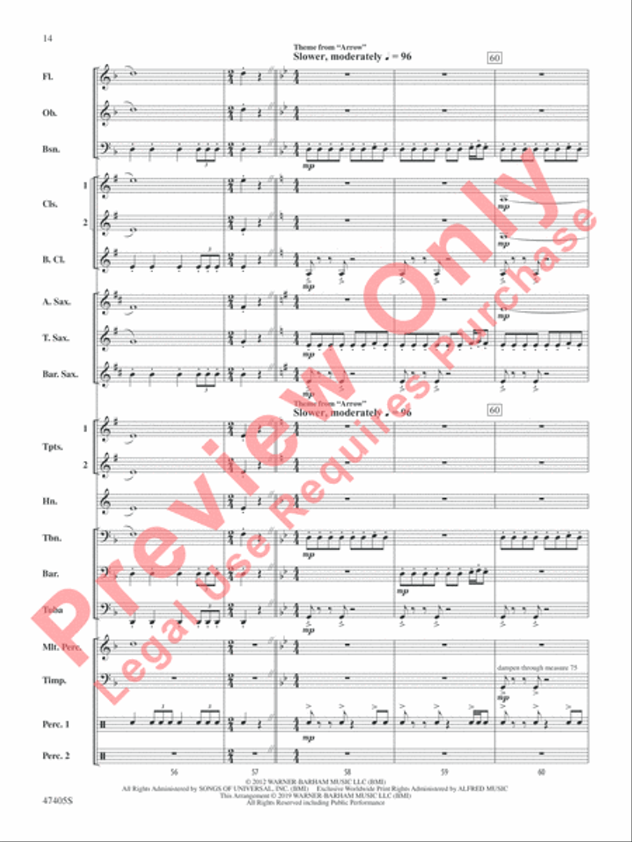 DC Comics Superheroes Concert Band scores gallery preview page 15