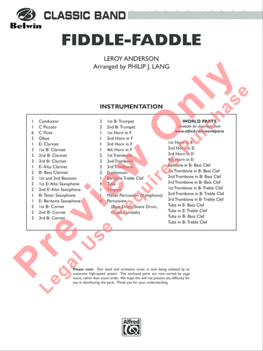 Fiddle-Faddle Concert Band scores gallery preview page 2