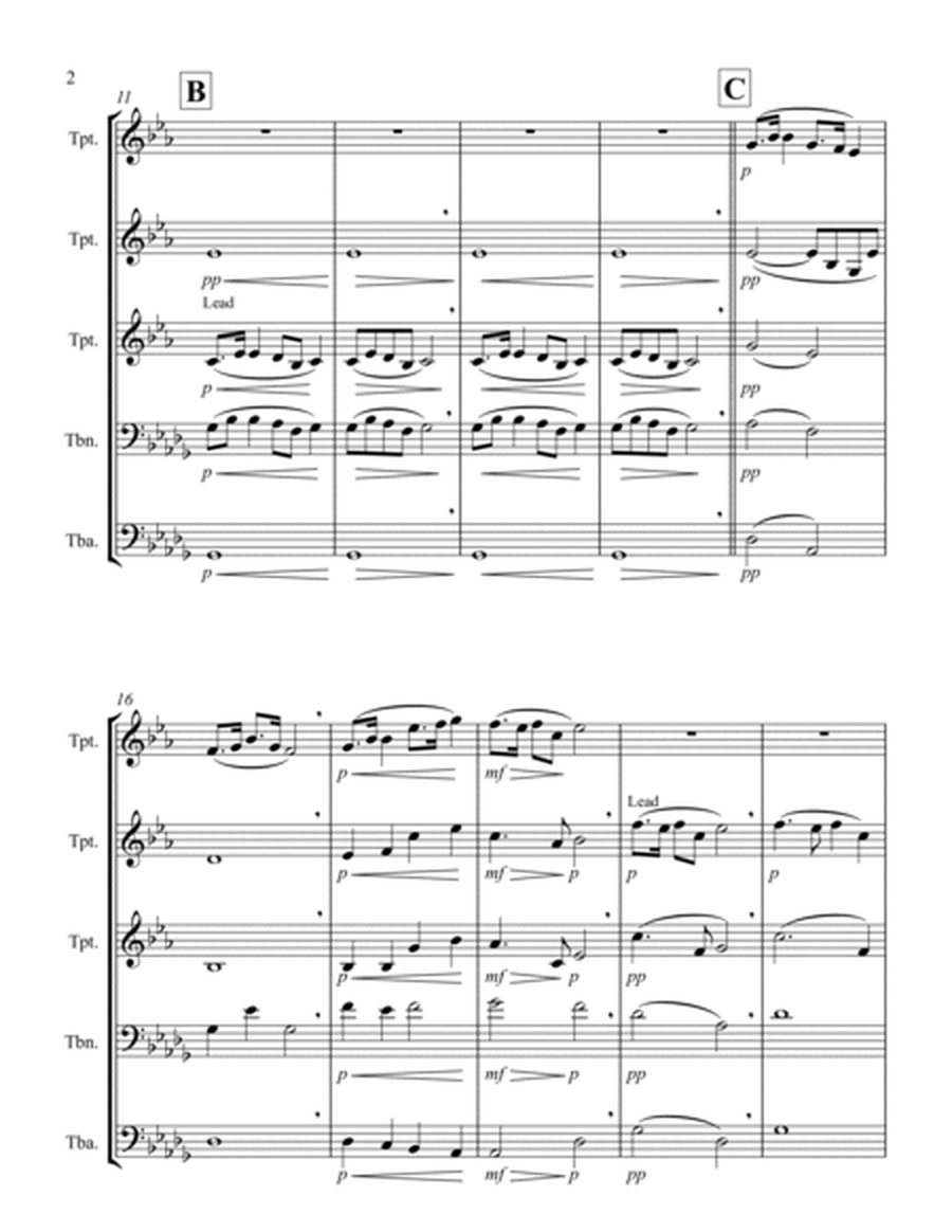Largo (from "Symphony No. 9") ("From the New World") (Db) (Brass Quintet - 3 Trp, 1 Trb, 1 Tuba) image number null