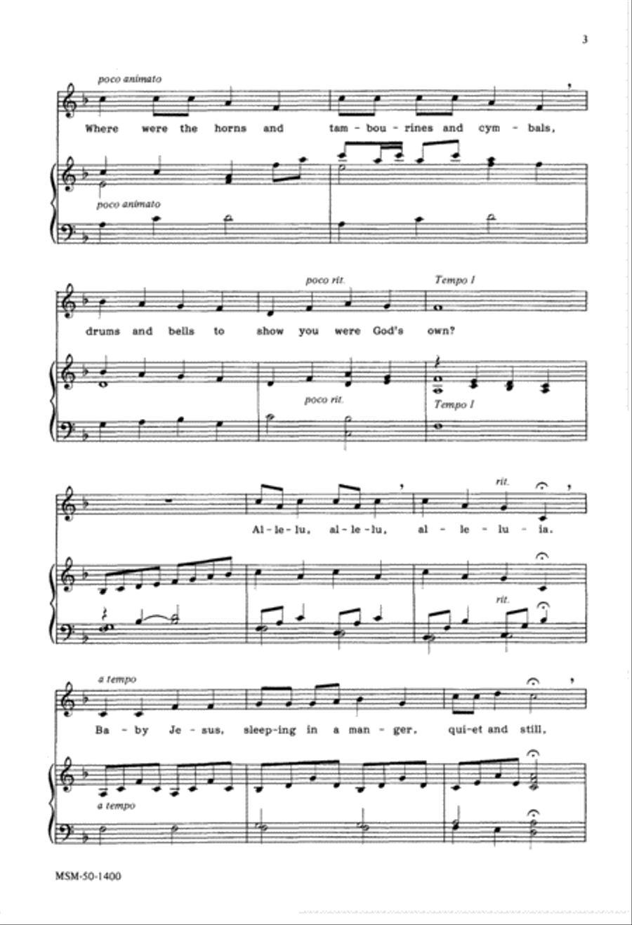 Welcome Song for the Baby Jesus Unison Choir scores gallery preview page 3