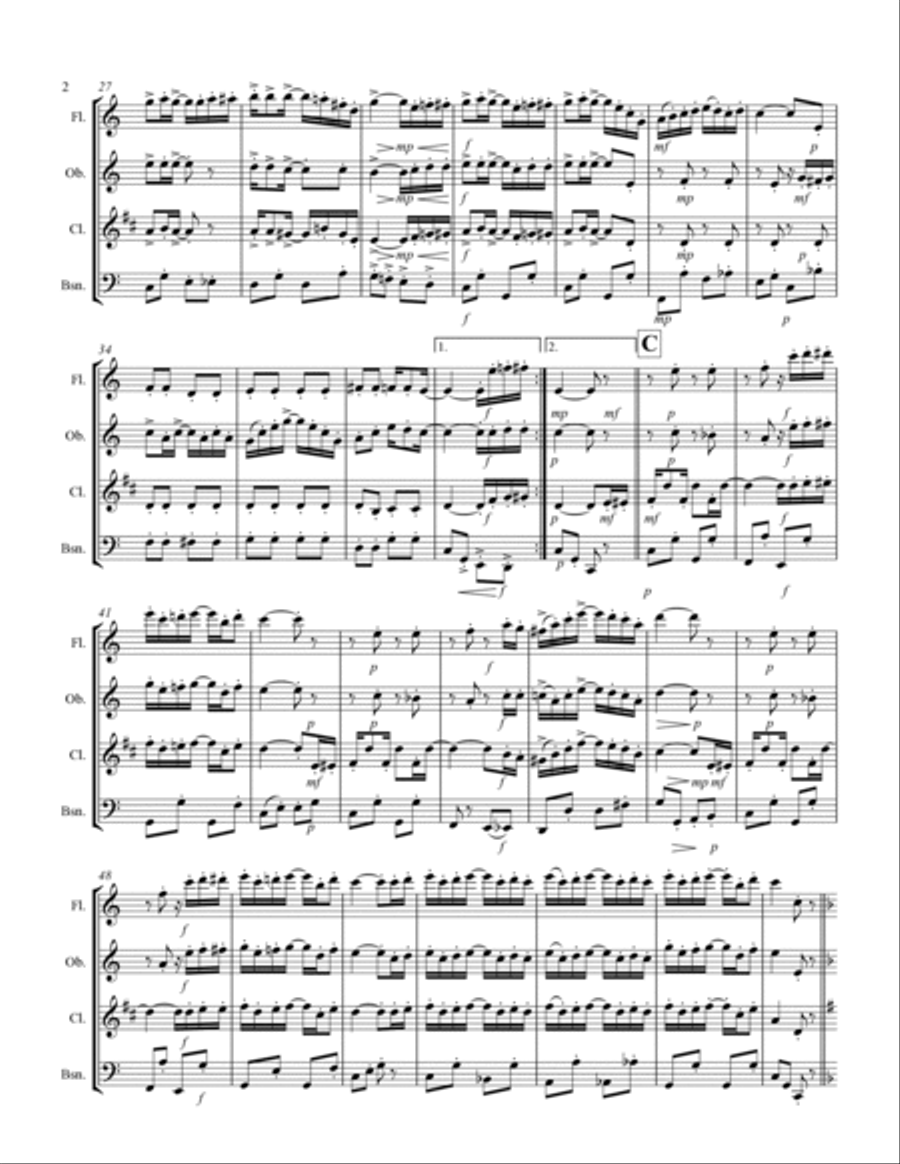 Joplin - “The Entertainer” (for Woodwind Quartet) Joplin - “The Entertainer” (for Woodwind Quartet) Woodwind Quartet scores gallery preview page 3