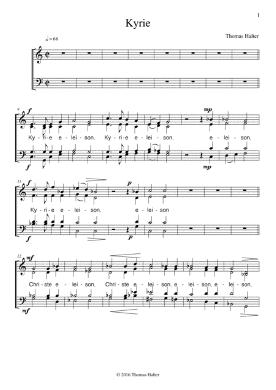 Missa in honorem Sancti Martini 4-Part scores gallery preview page 3