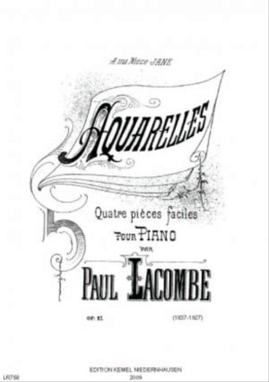 Aquarelles Piano Solo scores gallery preview page 1