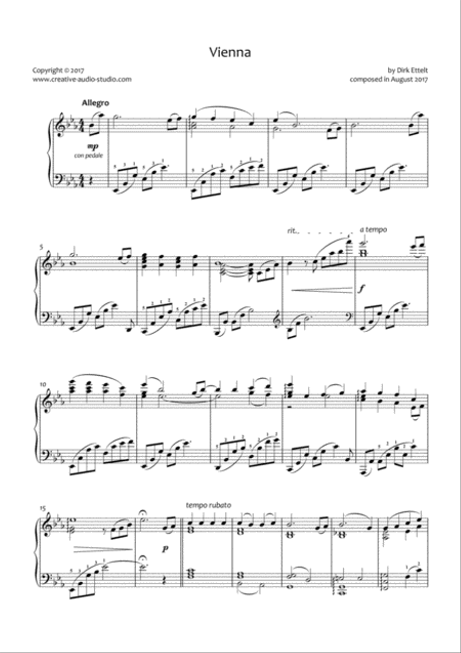 Vienna Piano Solo scores gallery preview page 1