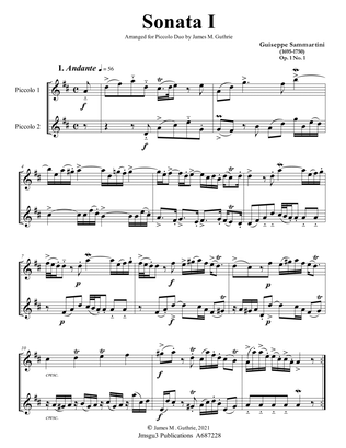 Sammartini: Sonata Op. 1 No. 1 for Piccolo Duo