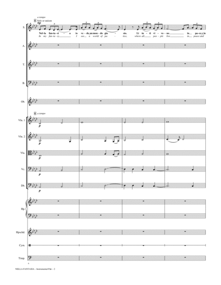 Nella Fantasia (In My Fantasy) (arr. Audrey Snyder) - Full Score