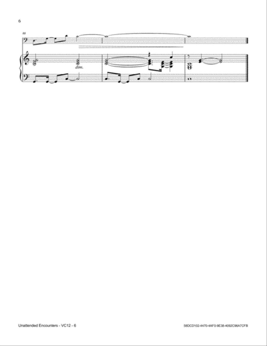 Unattended Encounters Unattended Encounters Piano scores gallery preview page 6
