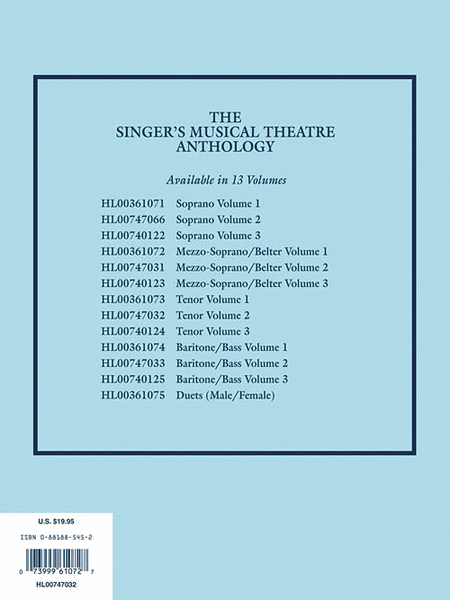 The Singer's Musical Theatre Anthology – Volume 2