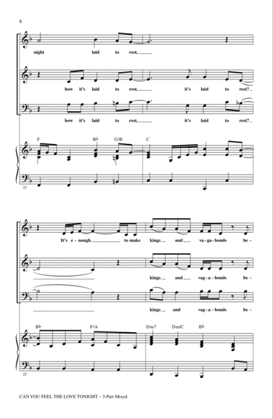 Can You Feel The Love Tonight (from The Lion King) (arr. Audrey Snyder) 3-Part scores gallery preview page 6