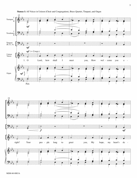 O Lord, How Shall I Meet You (Downloadable Full Score) image number null