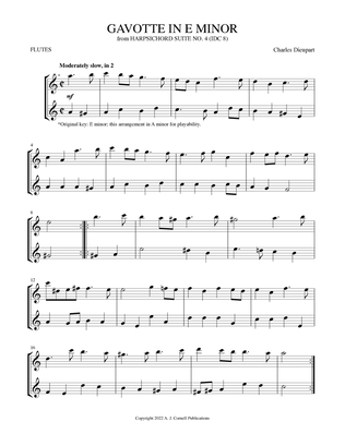 Gavotte in E Minor (from Harpsichord Suite No. 4)