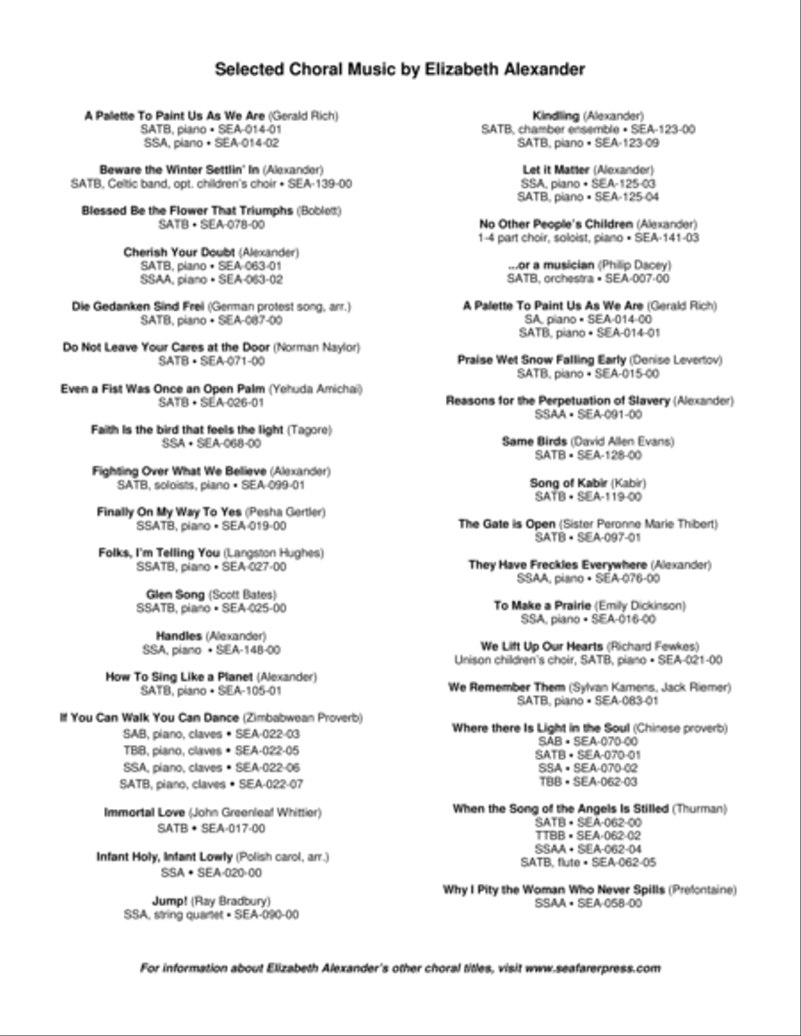 Bells in the High Tower 4-Part scores gallery preview page 13