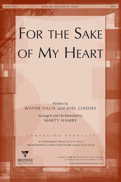 For The Sake Of My Heart (Orchestra Parts and Conductor's Score, CD-ROM)