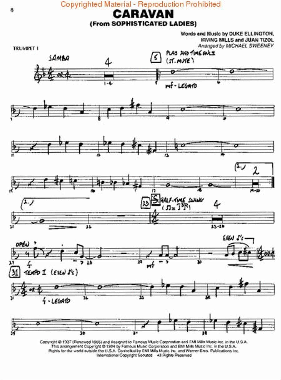 Easy Jazz Favorites – Trumpet 1 Jazz Ensemble scores gallery preview page 3