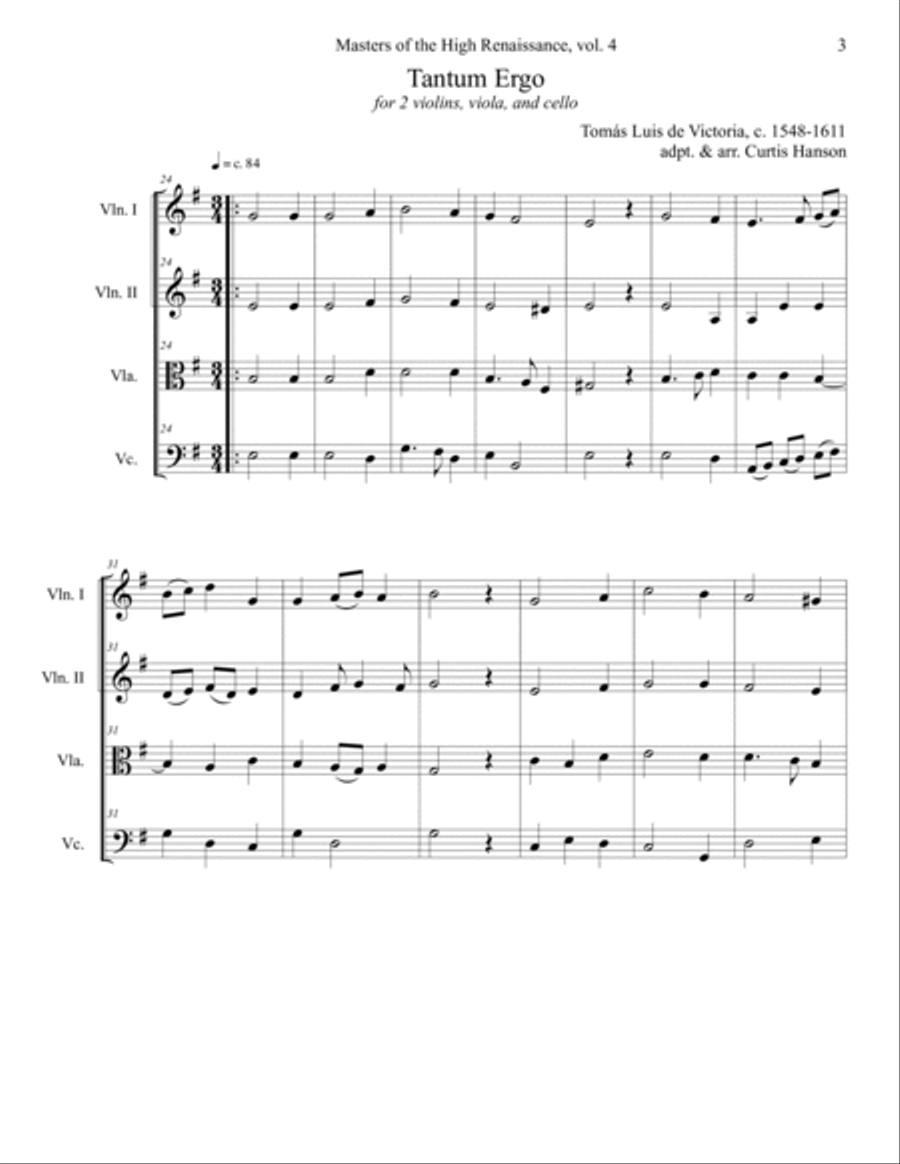 Renaissance Motets Arranged for Strings, vol. 4 - Victoria, Di Lasso String Orchestra scores gallery preview page 5