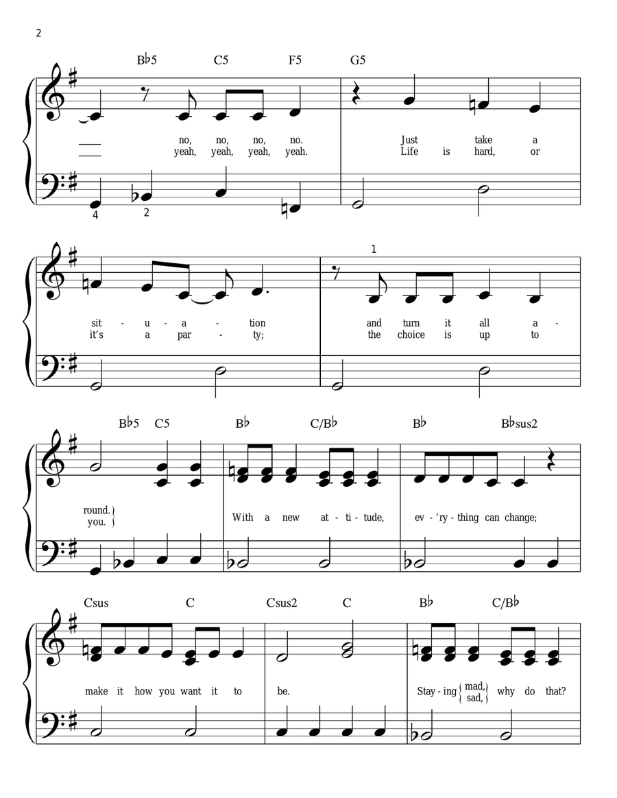 Life's What You Make It Easy Piano scores gallery preview page 2