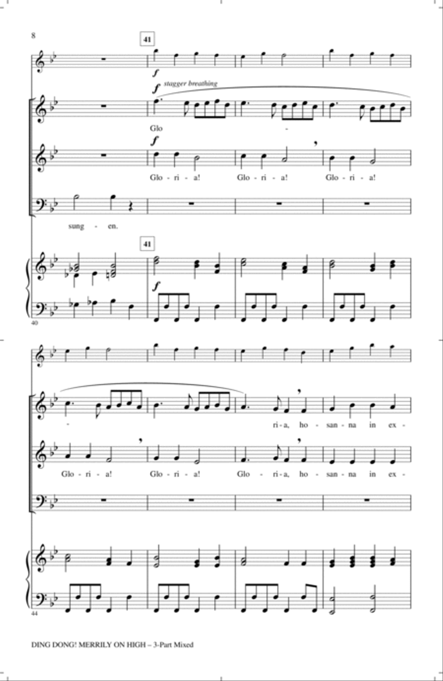 Ding Dong! Merrily On High 3-Part scores gallery preview page 6
