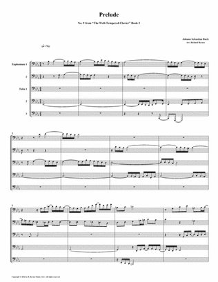 Prelude 09 from Well-Tempered Clavier, Book 2 (Euphonium-Tuba Quintet)