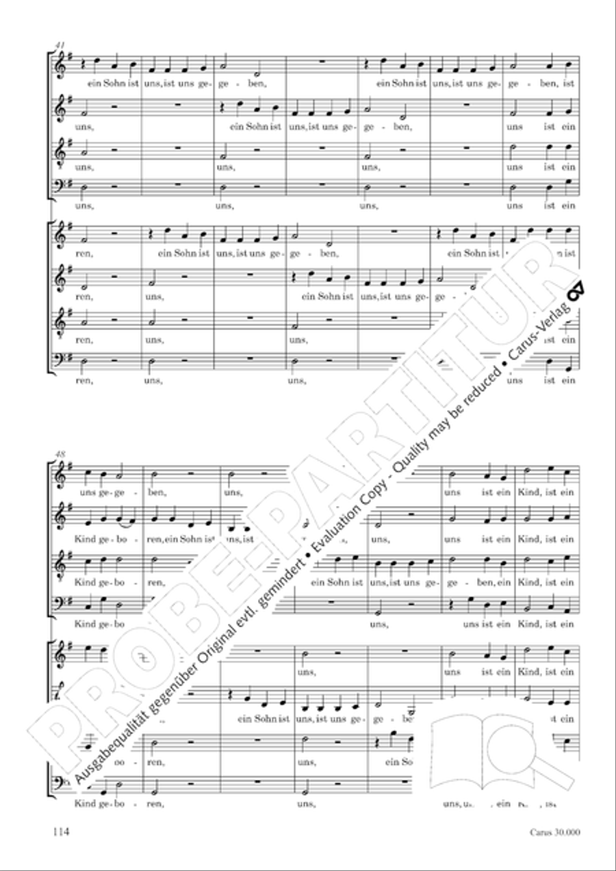 J.L. Bach: The complete motets Choir scores gallery preview page 121