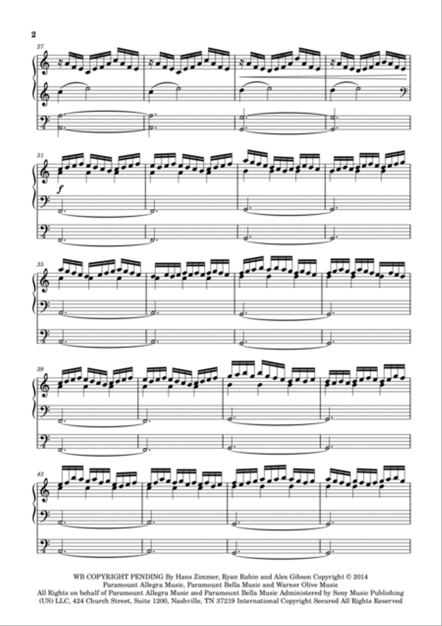 Cornfield Chase Organ Solo scores gallery preview page 2