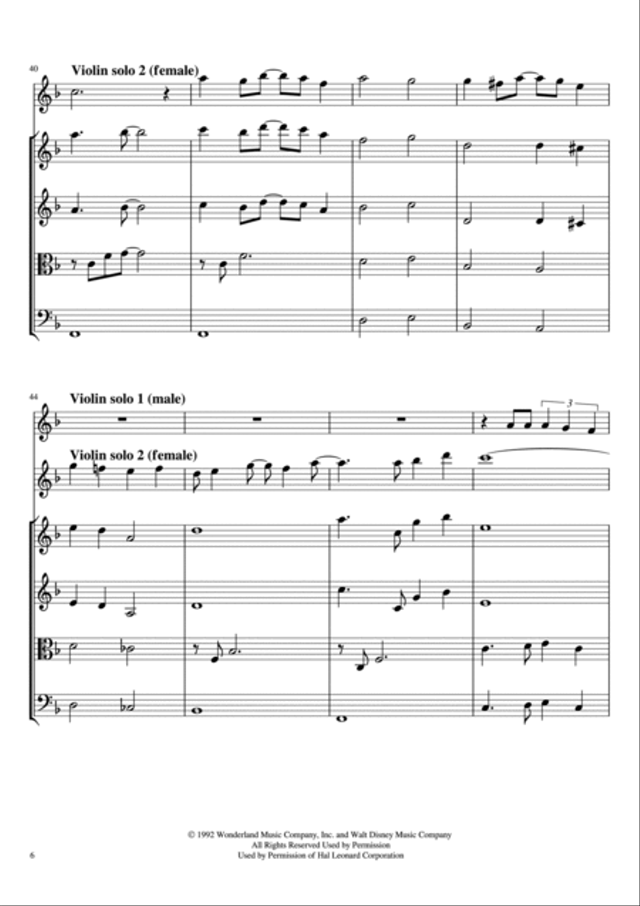 A Whole New World (from 'Aladdin') Small Ensemble scores gallery preview page 6