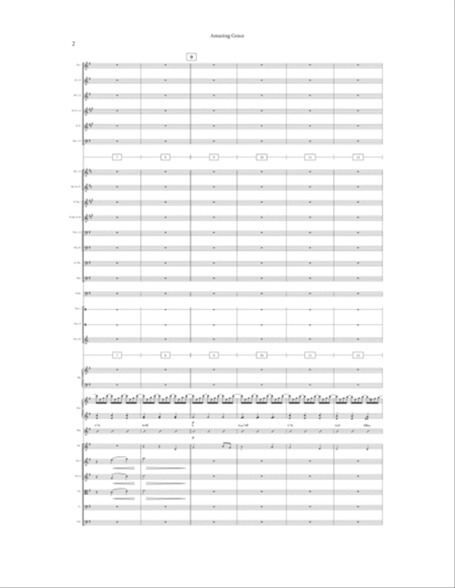 Amazing Grace - Violin & Orchestra Full Orchestra scores gallery preview page 5