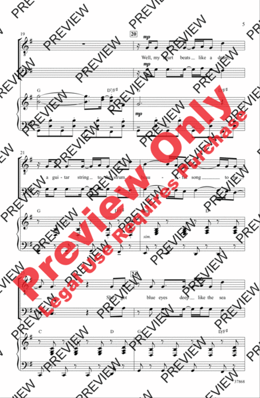 Rhythm of Love Men's Choir scores gallery preview page 5