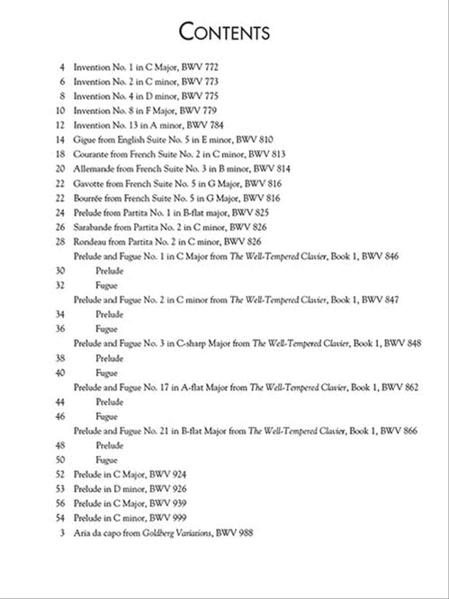 The Indispensable Bach Collection – 23 Famous Piano Pieces Piano Solo scores gallery preview page 2