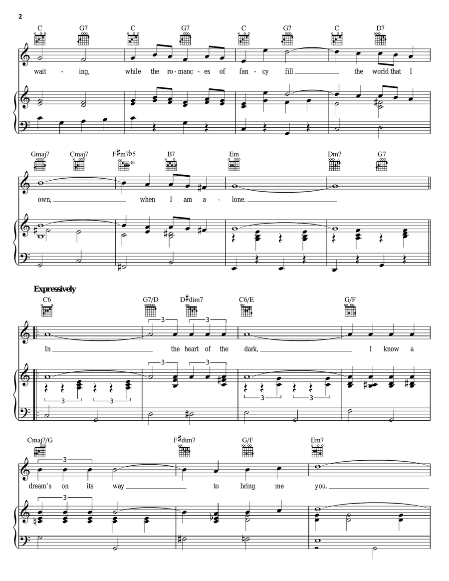 In The Heart Of The Dark In The Heart Of The Dark Piano, Vocal, Guitar scores gallery preview page 2