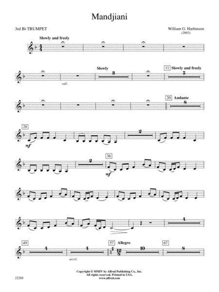 Mandjiani: 3rd B-flat Trumpet