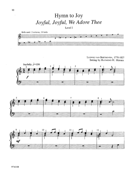 Nine Easy Hymn Arrangements for Handbells or Choir Chimes