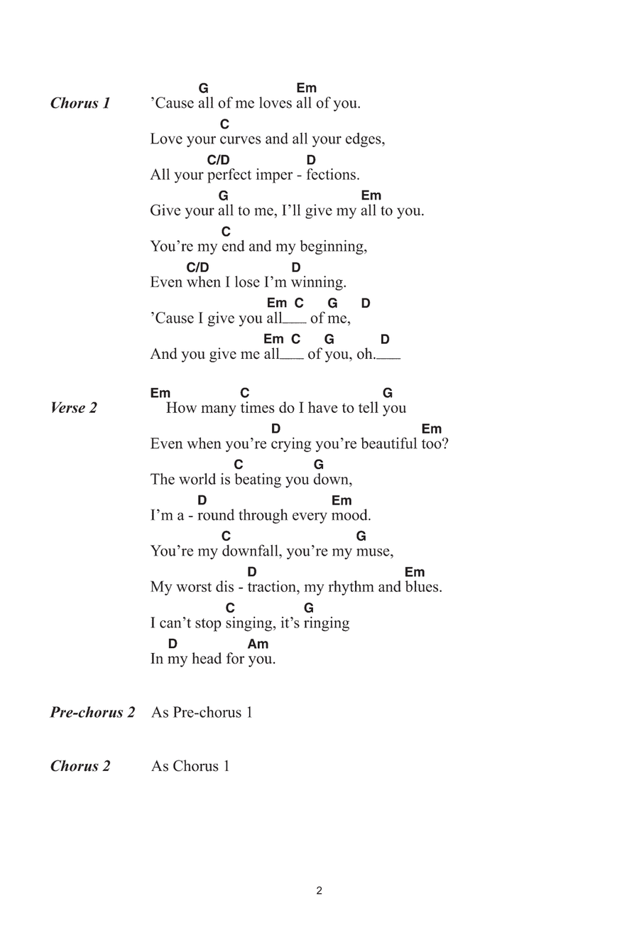 All Of Me Acoustic Guitar scores gallery preview page 2