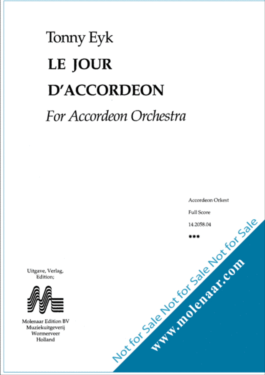 Le Jour D'Accordeon Accordion Orchestra scores gallery preview page 3