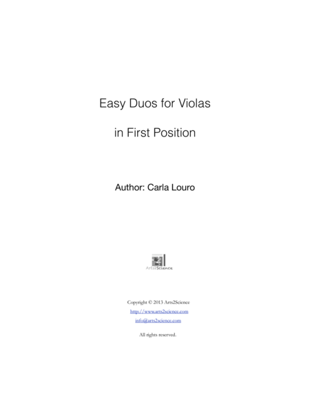 Easy Duos for Violas in First Position  image number null