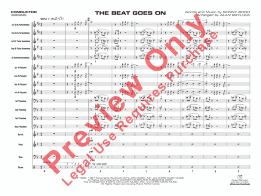 The Beat Goes On The Beat Goes On Jazz Ensemble scores gallery preview page 4