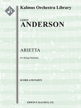 Book cover for Arietta for String Orchestra