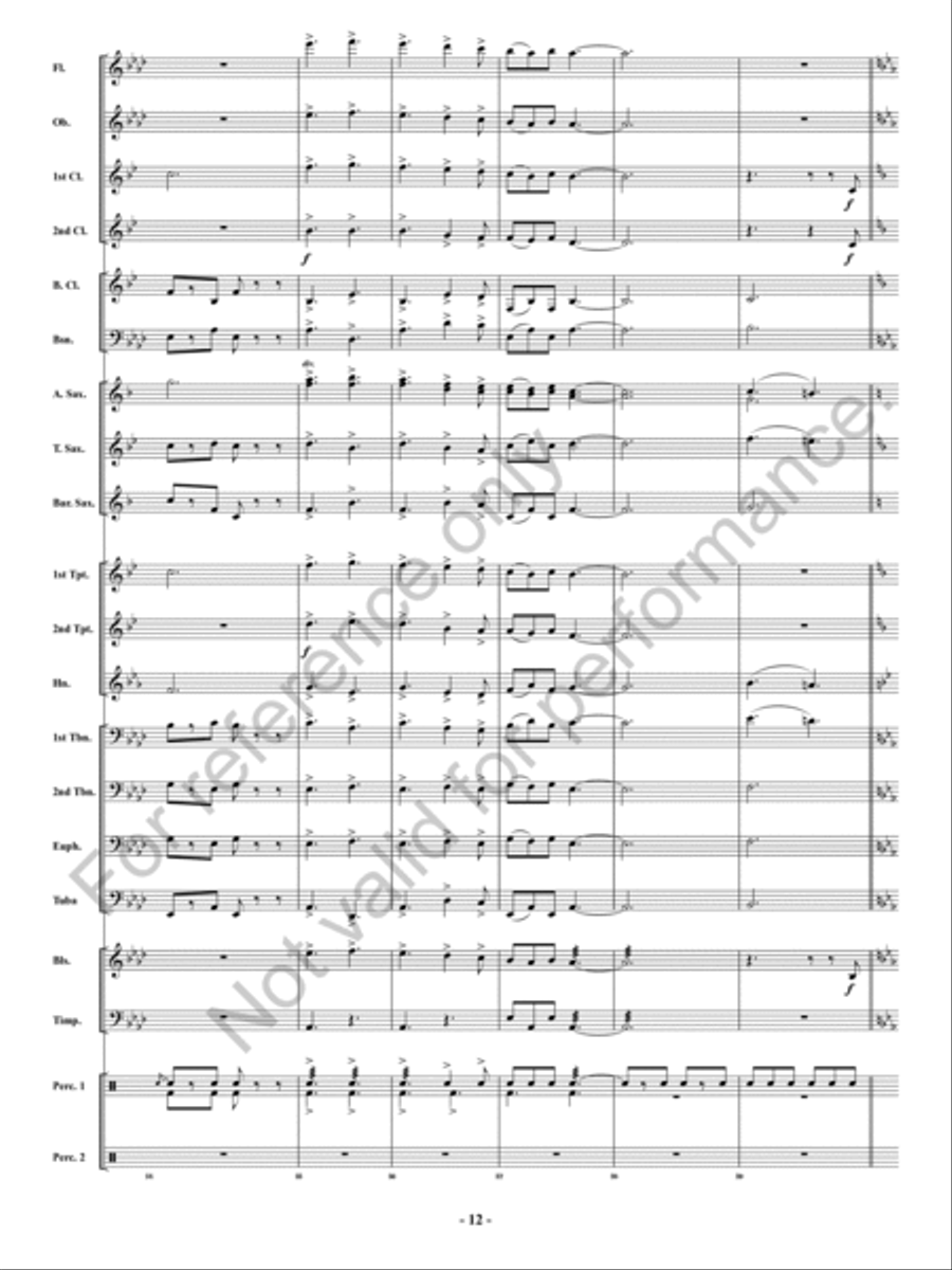 Festival of Carols in 6/8 Time Concert Band scores gallery preview page 13