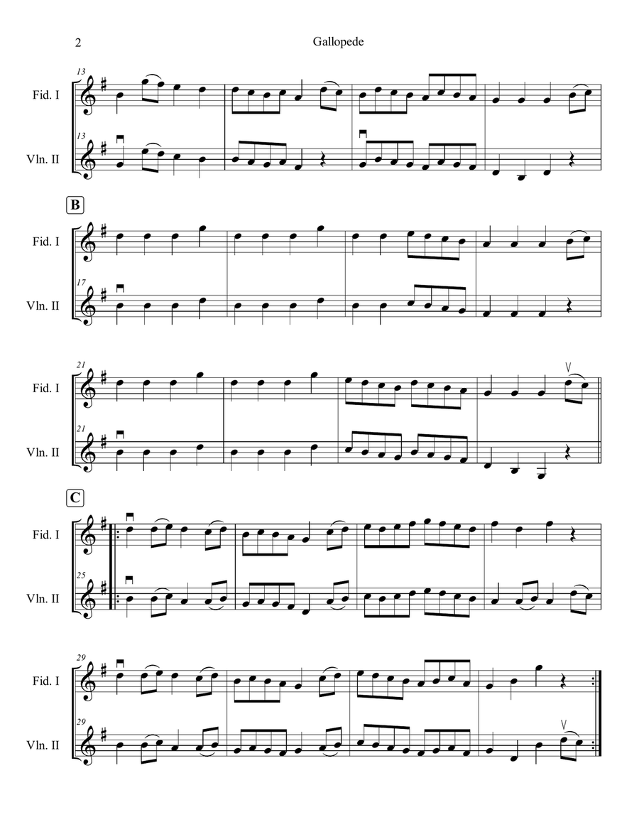 Gallopede Violin scores gallery preview page 2