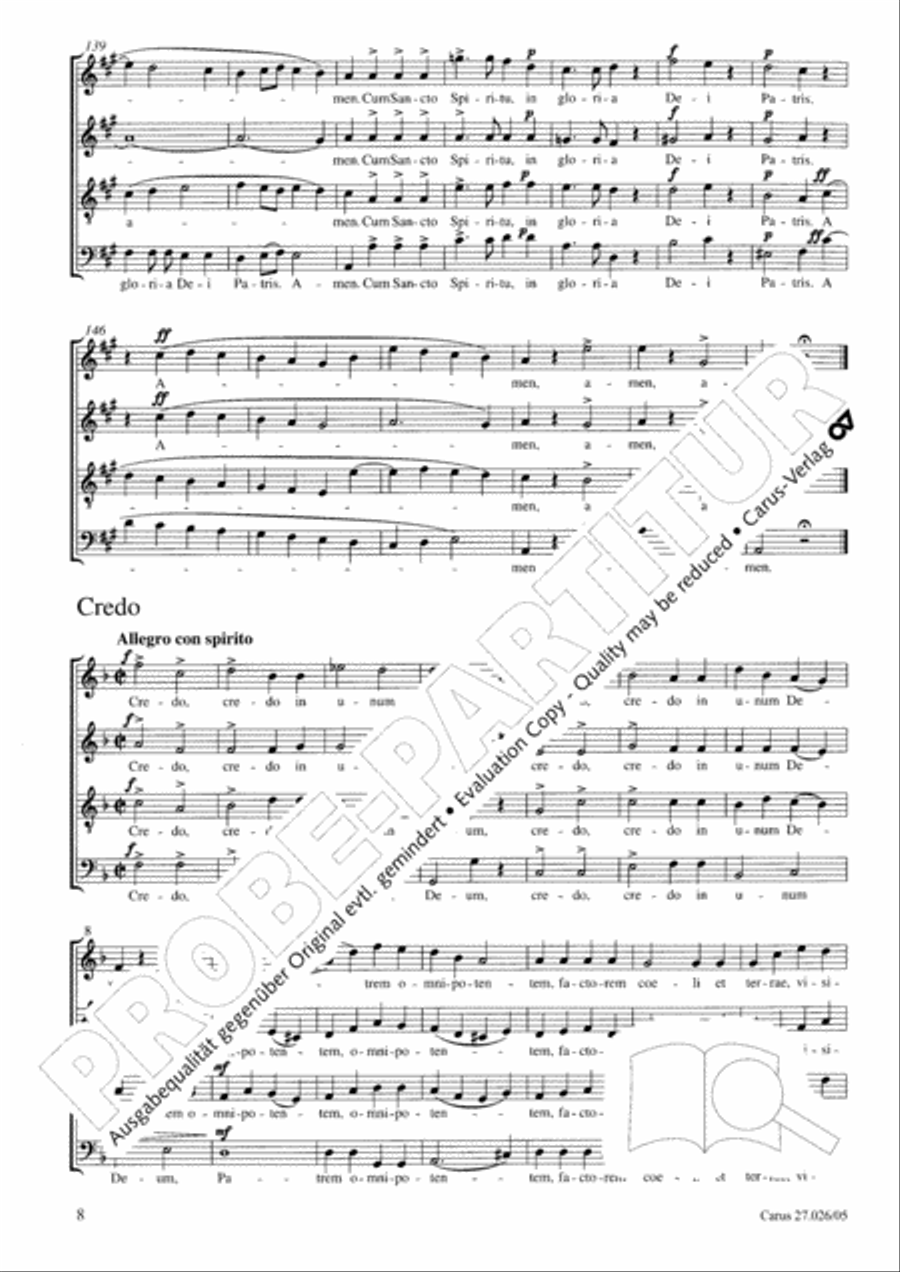 Mass in A minor Mass in A minor 4-Part scores gallery preview page 9