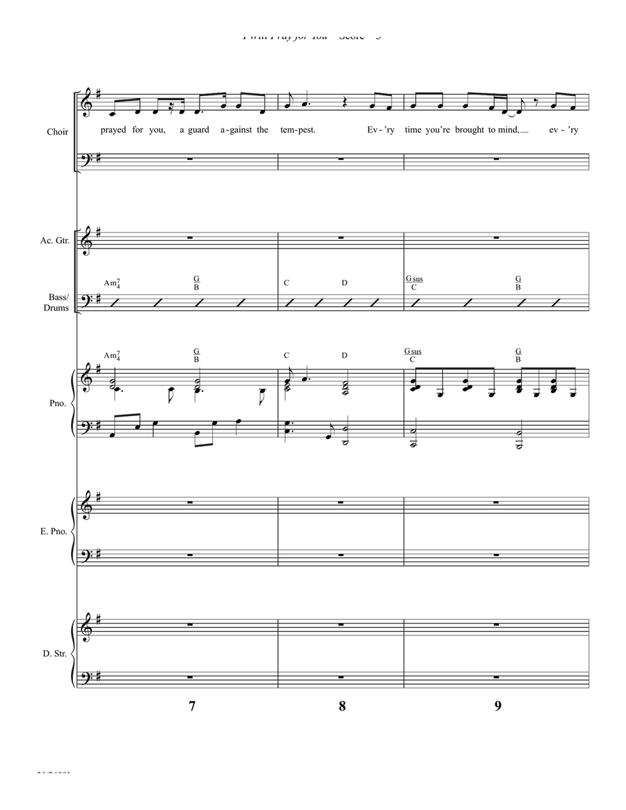 I Will Pray for You - Rhythm Score and Parts (Digital Download) Rhythm Section scores gallery preview page 5