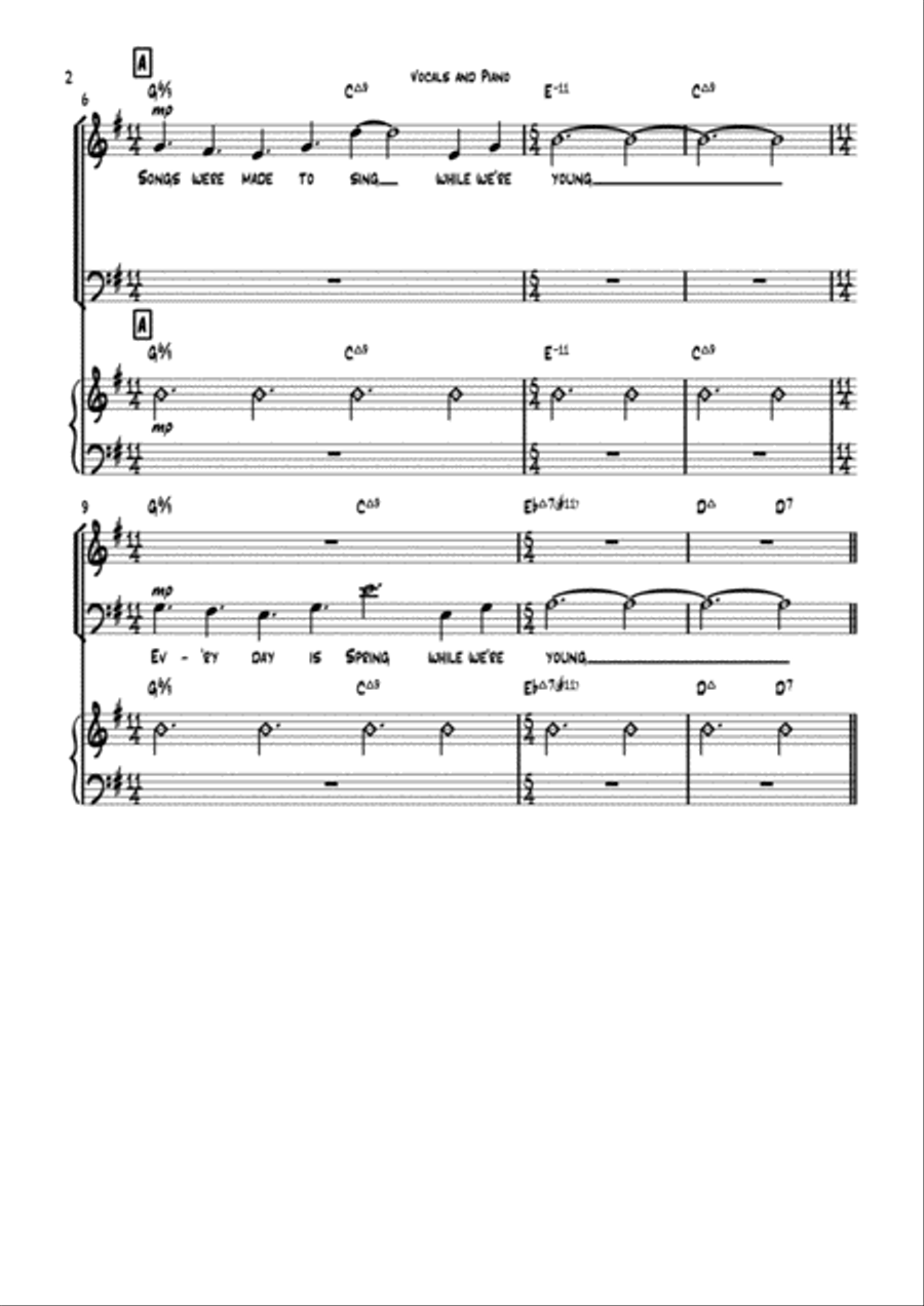 While We're Young While We're Young 4-Part scores gallery preview page 2