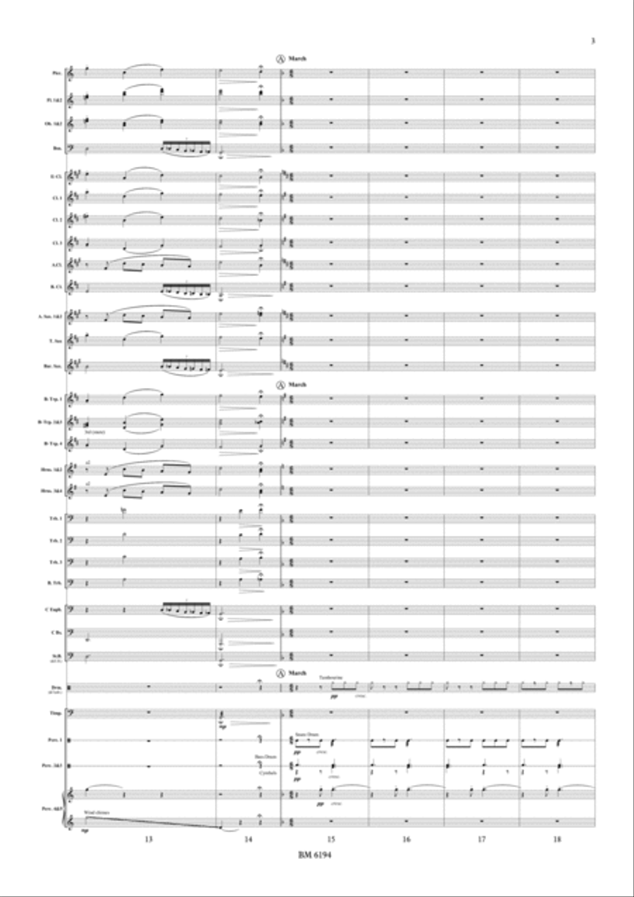 Circus Town Parade March for Wind Band Concert Band scores gallery preview page 4