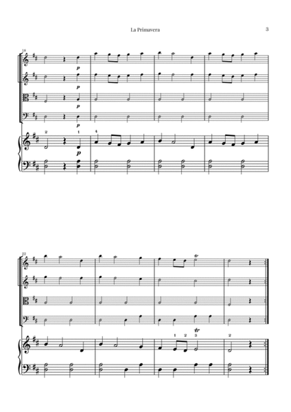 La Primavera (The Spring) by Vivaldi - String Quartet with Piano image number null