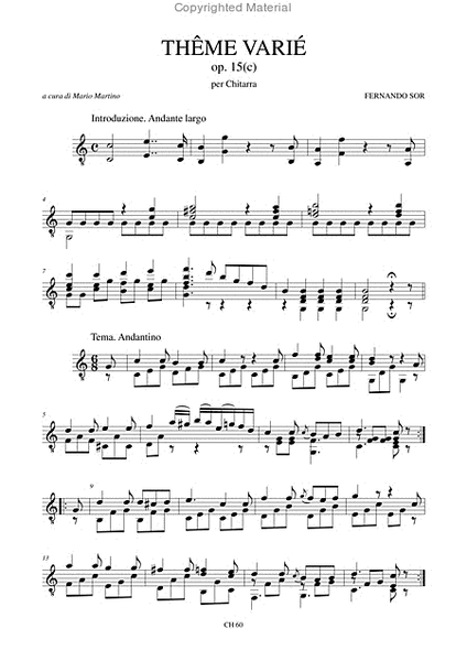 Thème Varié Op. 15(c) for Guitar image number null