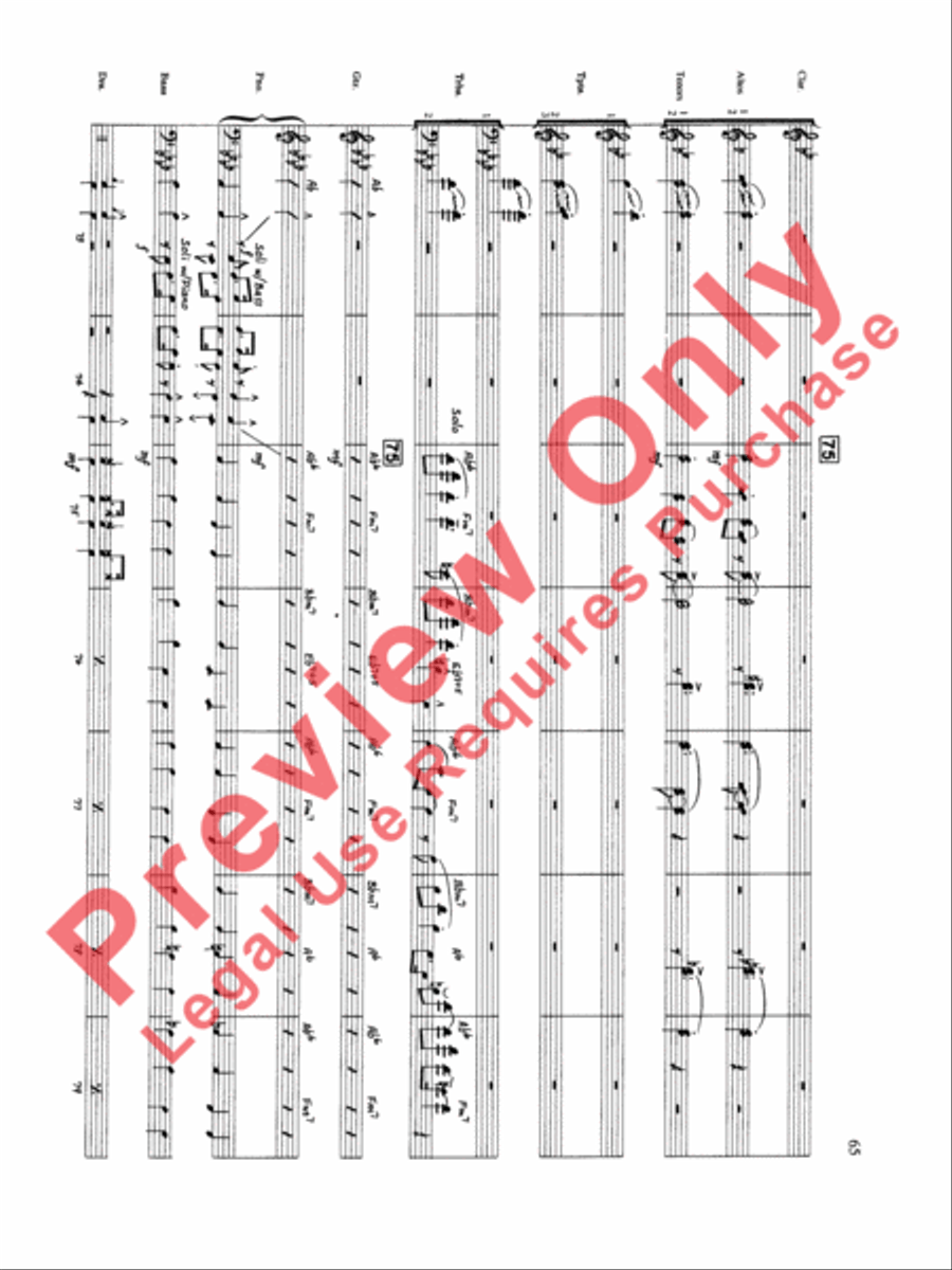 Original Big Band Sounds Big Band scores gallery preview page 66