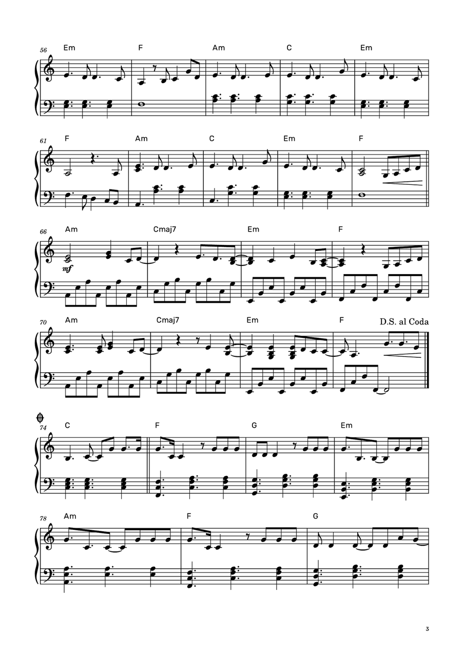 Love In The Dark Piano Solo scores gallery preview page 3