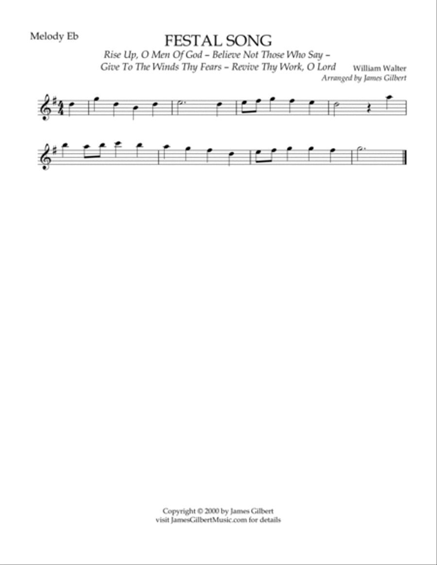 FESTAL SONG (Rise Up, O Men Of God) Small Ensemble scores gallery preview page 5