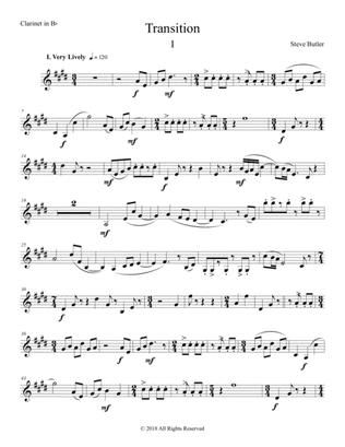 Transition I Part: Clarinet Bb
