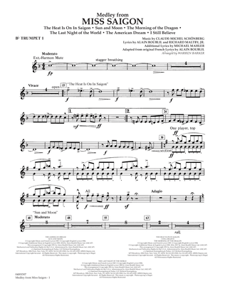 Medley from Miss Saigon (arr. Warren Barker) - Bb Trumpet 1