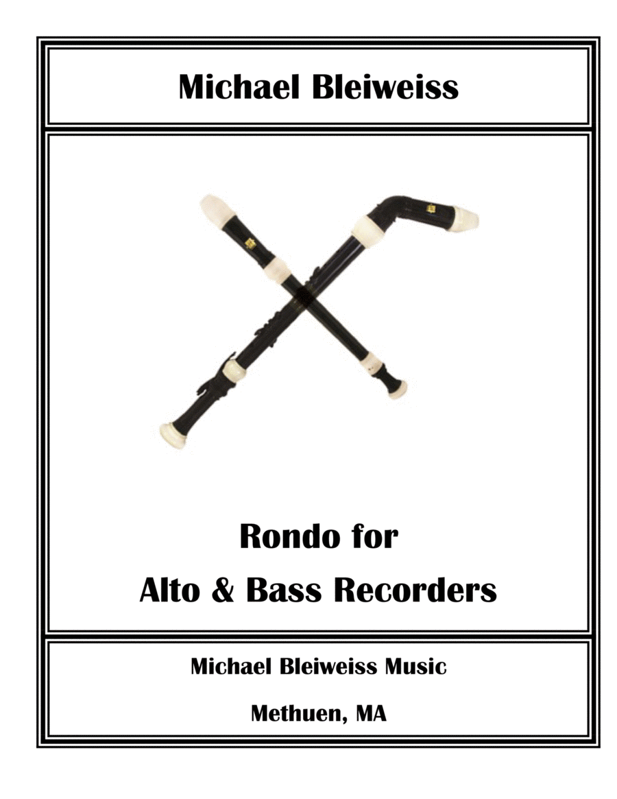 Rondo for Alto and Bass Recorders Woodwind Duet scores gallery preview page 1